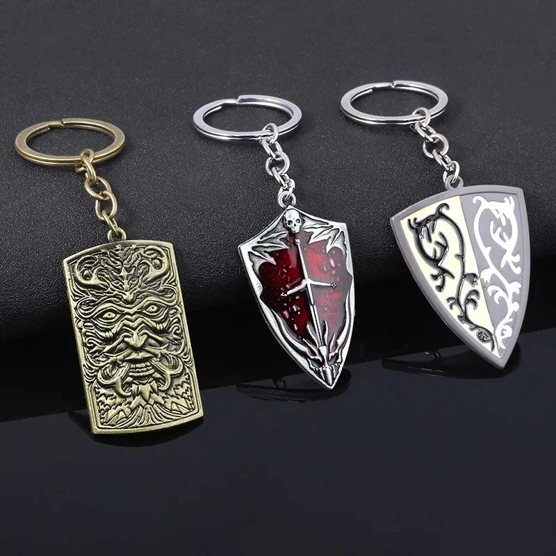 Game Dark Souls Artorias Sword Keychains Sun Knight Shield Ornstein Sword Smough Hammer Key Chain Pendant Cosplay Jewelry Gifts