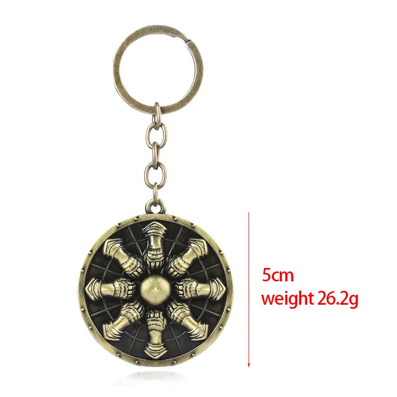 Game Dark Souls Artorias Sword Keychains Sun Knight Shield Ornstein Sword Smough Hammer Key Chain Pendant Cosplay Jewelry Gifts