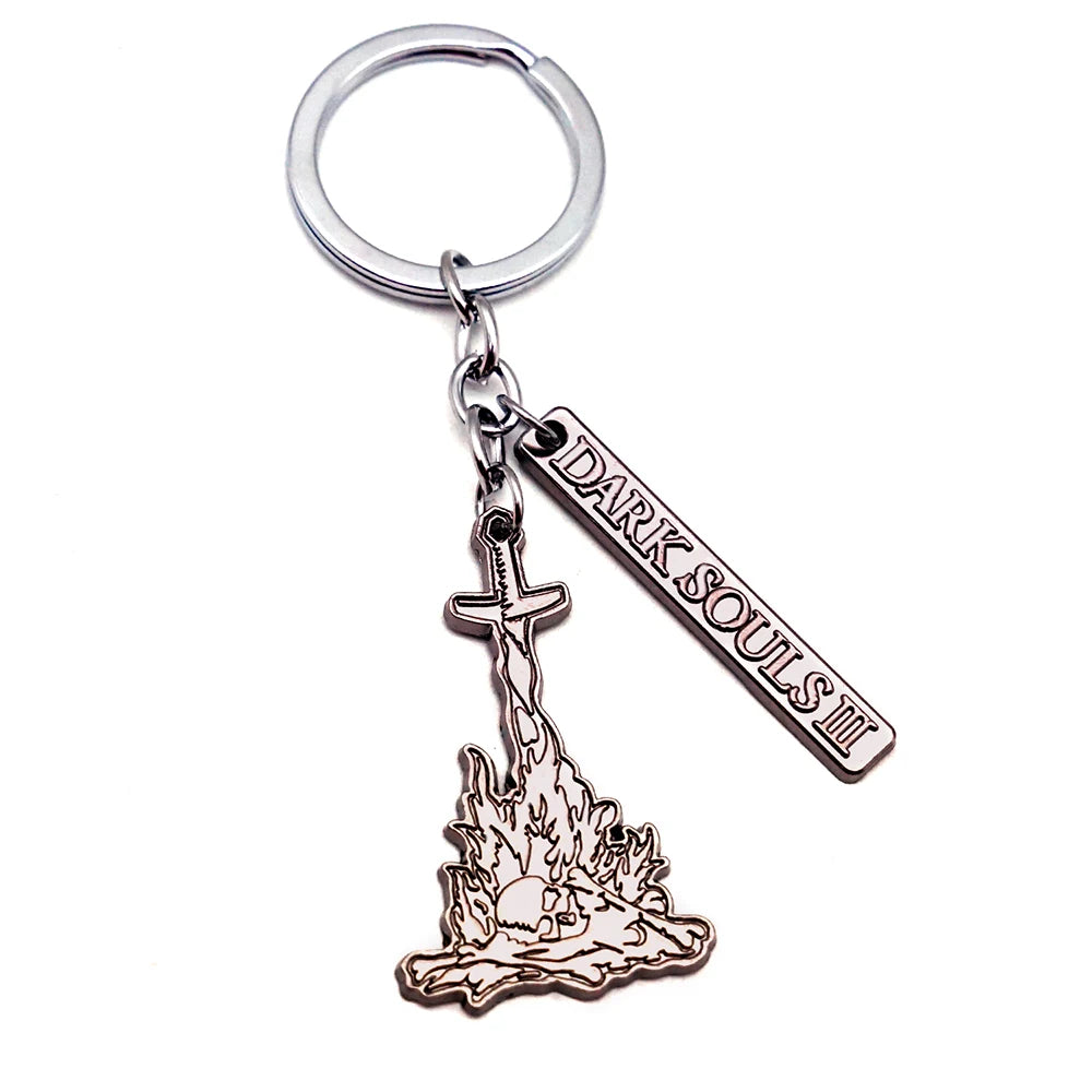 Game DARK SOULS Keychain Sun Knight Key Chain Men Keychains Accessories Car Key Ring llaveros