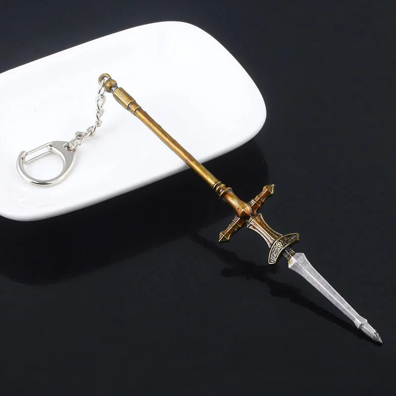 Game Dark Souls Keychain Sun Knight Shield Ornstein Artorias Sword Smough Hammer Key Chain Pendant Cosplay Jewelry