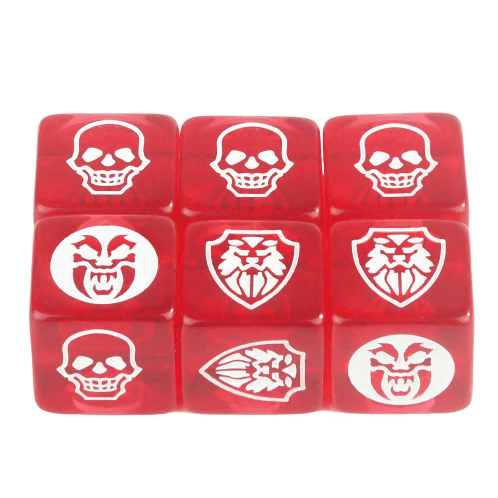 Game Dice 6pcs D6 Dice Transparent Marble Opaque Color for Board Game Table Game