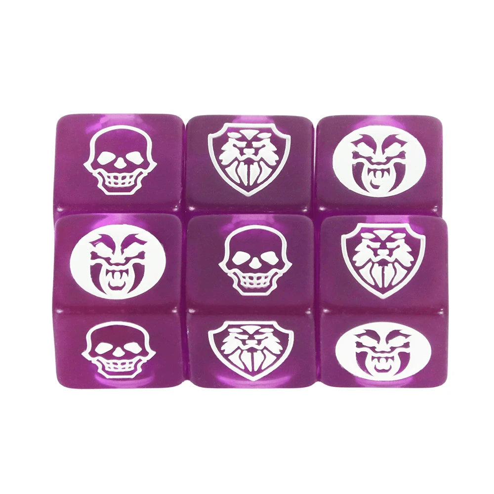 Game Dice 6pcs D6 Dice Transparent Marble Opaque Color for Board Game Table Game