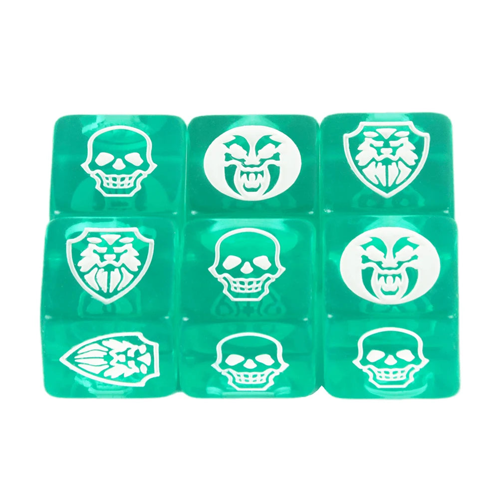 Game Dice 6pcs D6 Dice Transparent Marble Opaque Color for Board Game Table Game