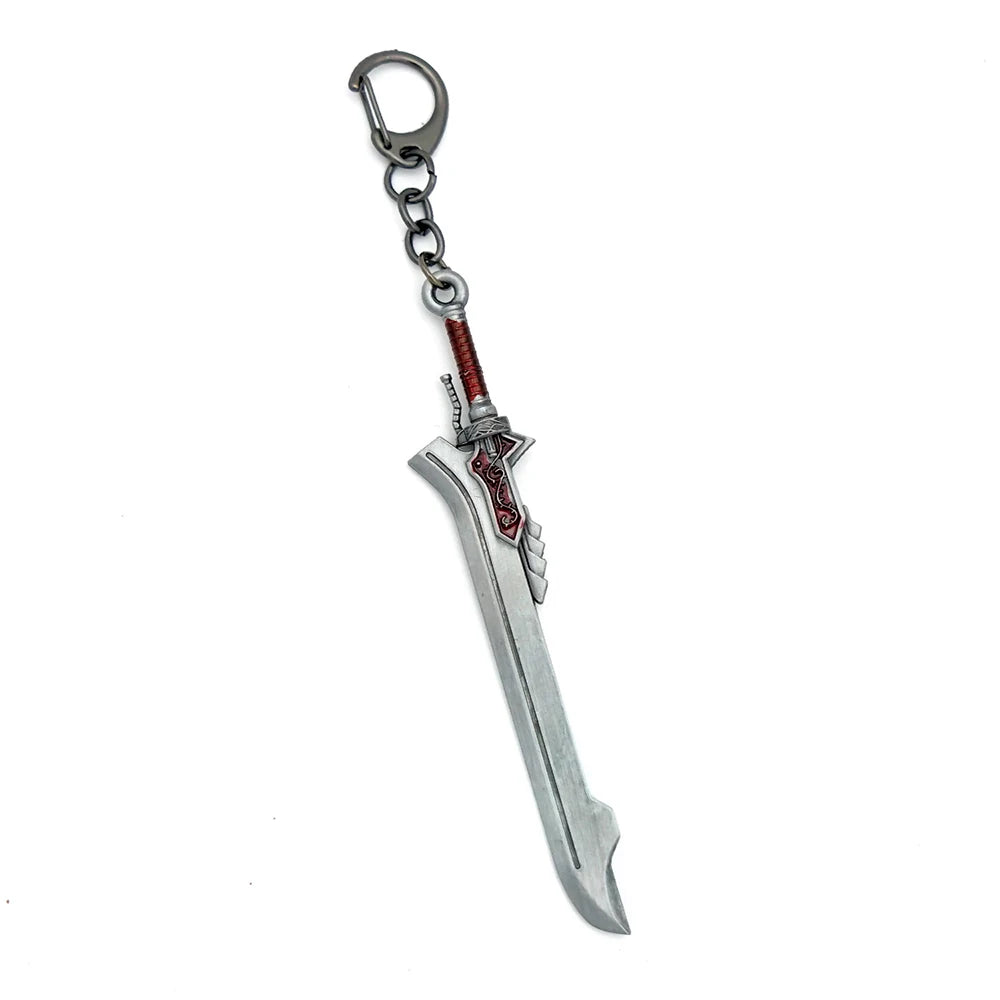 Game DMC Keychain Dante Sword Rebellion Awakening Keyring Nero Red Queen Keychains Revolver Ebony & White Ivory Car Key Ring