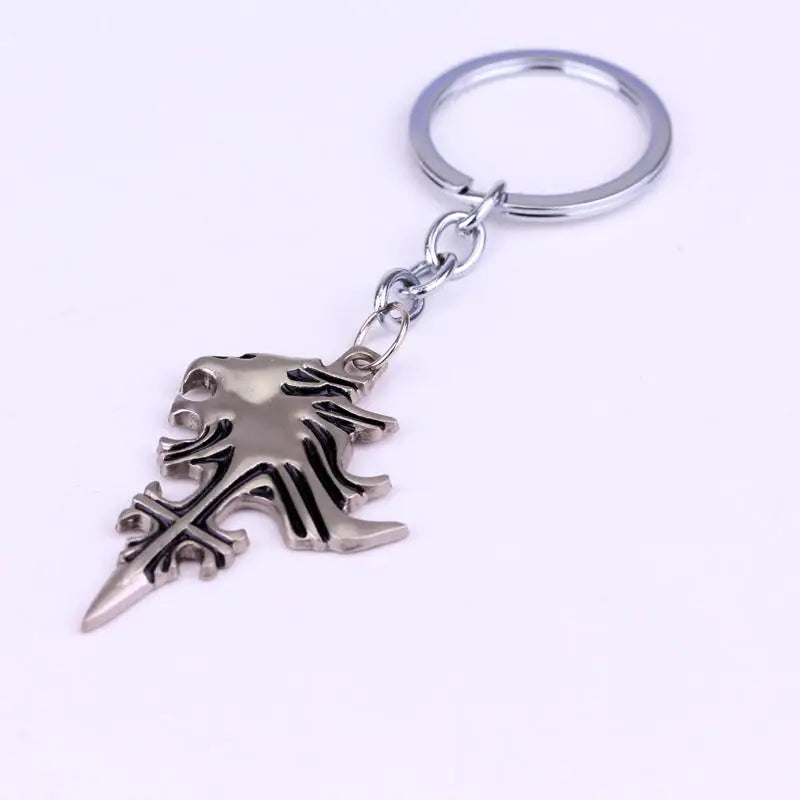 Game Final Fantasy 8 Keychain Wolf Head Logo Metal High Quality Key Ring for Women Gift Party Accessories Jewelry