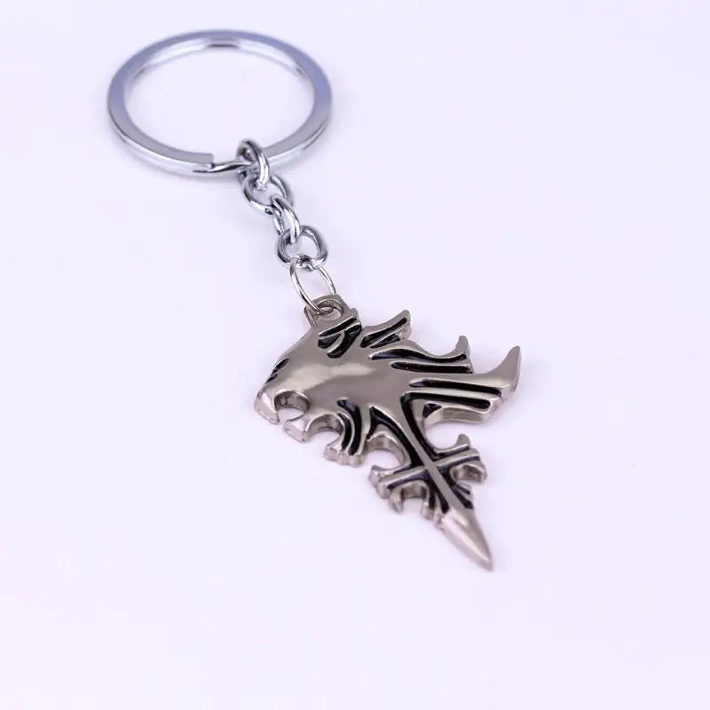 Game Final Fantasy 8 Keychain Wolf Head Logo Metal High Quality Key Ring for Women Gift Party Accessories Jewelry