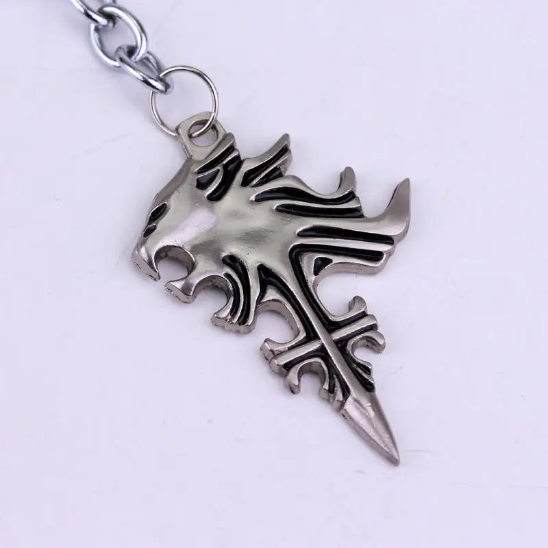 Game Final Fantasy 8 Keychain Wolf Head Logo Metal High Quality Key Ring for Women Gift Party Accessories Jewelry