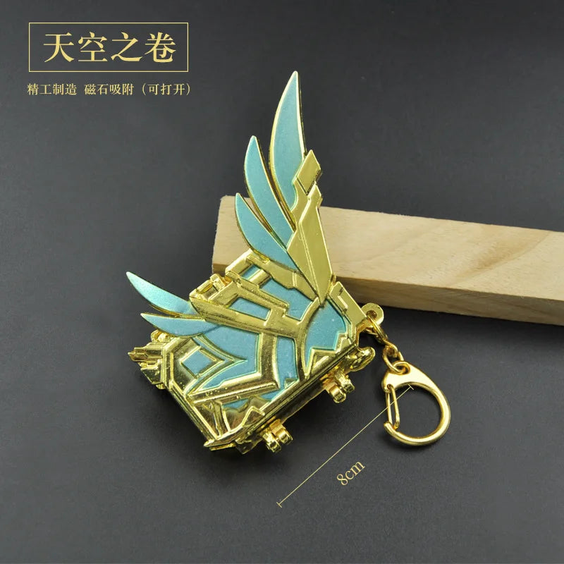 Game GS Impact Keychain Anime Cosplay Tartaglia Xiao Mask Pendant Keyring Alloy Key Chains Necklace Toy Jewelry Collections