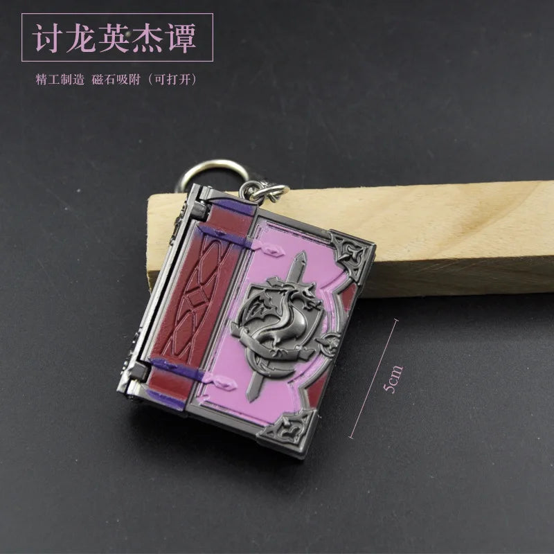 Game GS Impact Keychain Anime Cosplay Tartaglia Xiao Mask Pendant Keyring Alloy Key Chains Necklace Toy Jewelry Collections