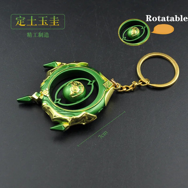 Game GS Impact Keychain Anime Cosplay Tartaglia Xiao Mask Pendant Keyring Alloy Key Chains Necklace Toy Jewelry Collections