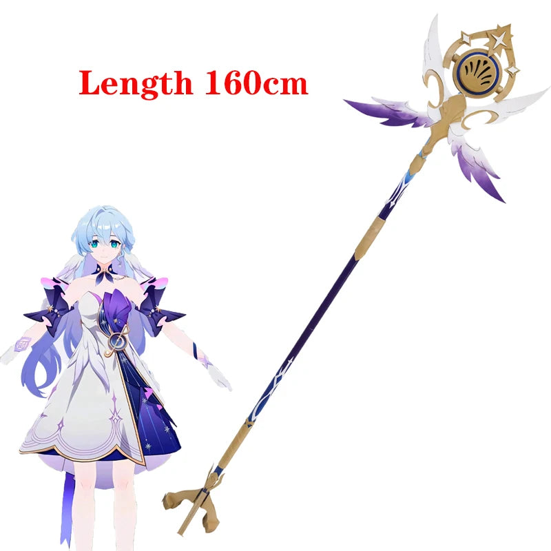 Game Honkai Star Rail Robin Weapon Costume Accessories Cosplay feather Headwear Prop Hairpins Halloween Weapon Staff