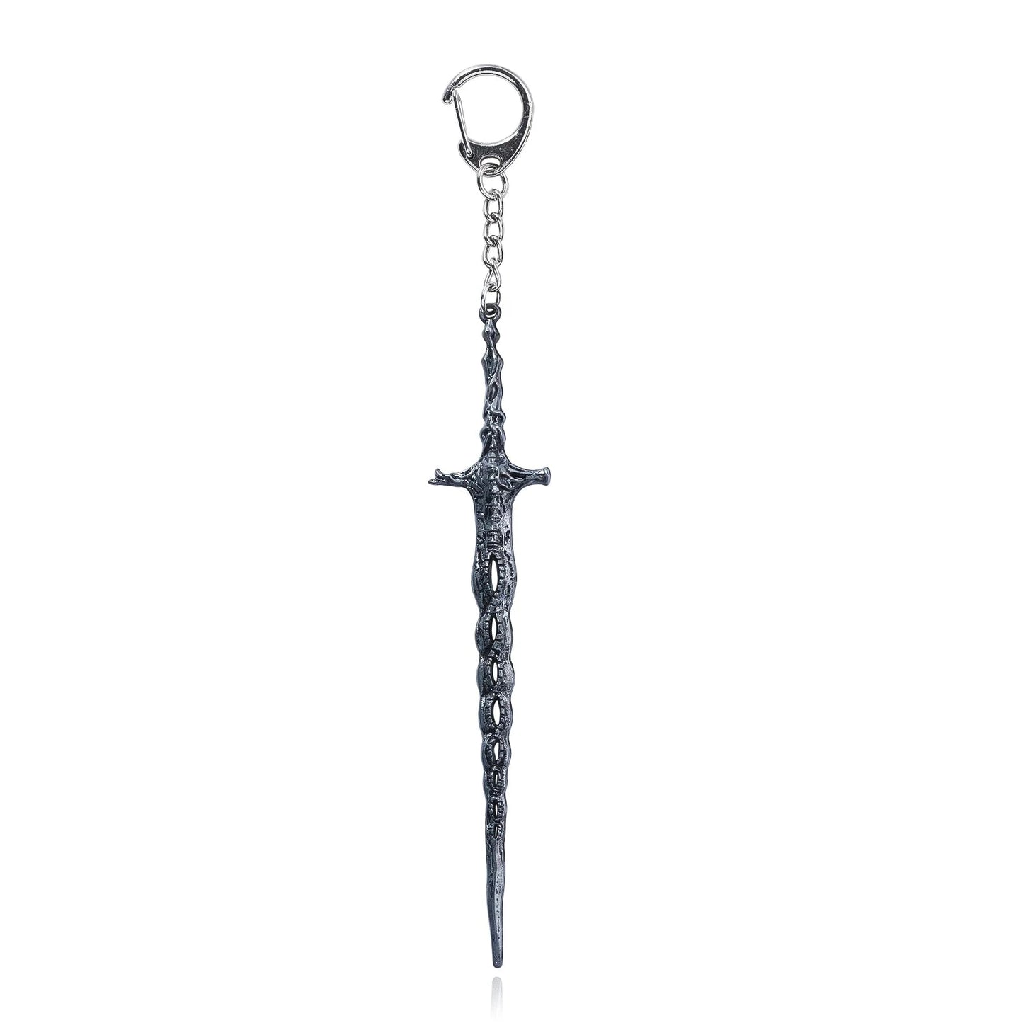 Game Moonlight Greatsword Keychain Reduvia Dagger Moonveil Katana Weapon Model Pendant Keyring for Women Men Cosplay Jewelry