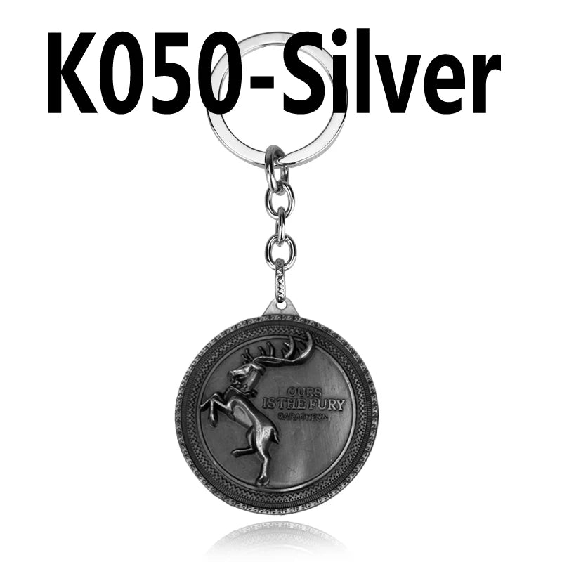 Game of Thrones Dragon Shape Toy Keychain Wolf Head Pendant Fashion Trend Bottle Opener Keyring for Fan Collectible Accessories