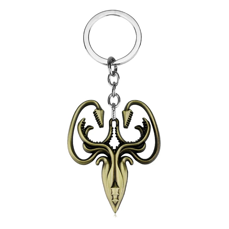 Game of Thrones Dragon Shape Toy Keychain Wolf Head Pendant Fashion Trend Bottle Opener Keyring for Fan Collectible Accessories