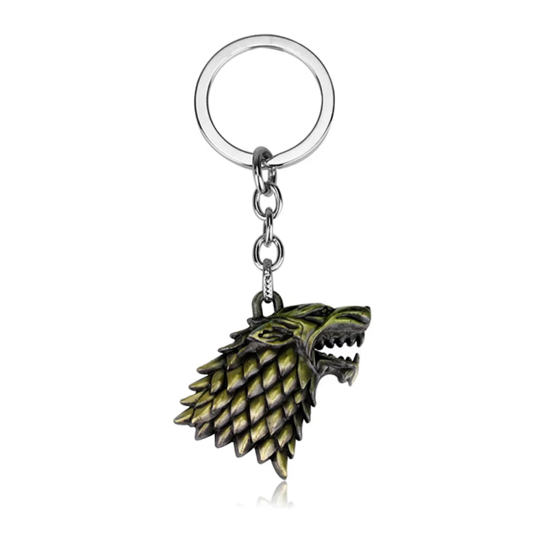 Game of Thrones Dragon Shape Toy Keychain Wolf Head Pendant Fashion Trend Bottle Opener Keyring for Fan Collectible Accessories