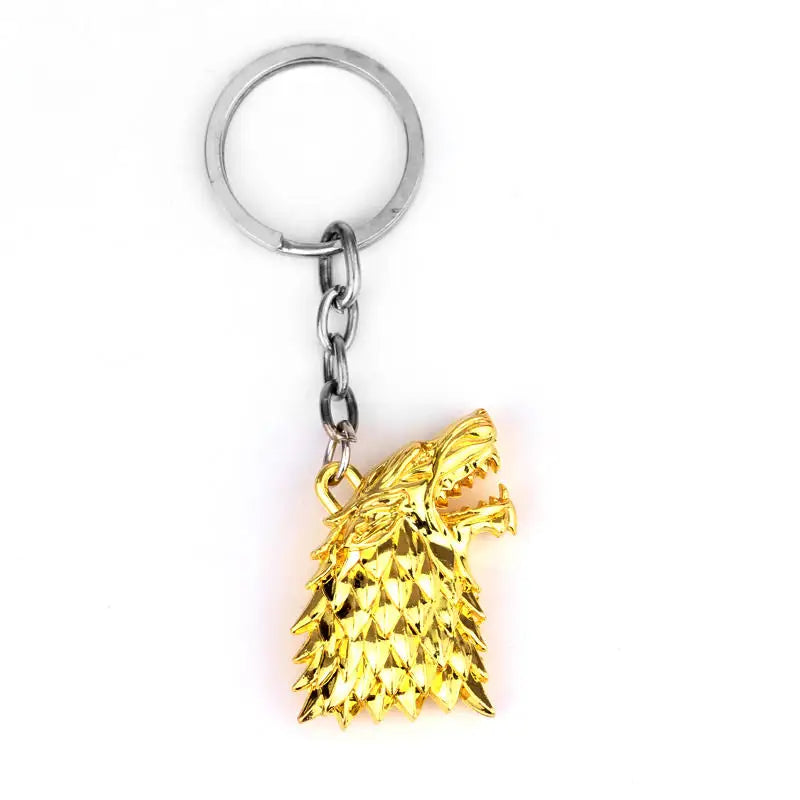 Game of Thrones Dragon Shape Toy Keychain Wolf Head Pendant Fashion Trend Bottle Opener Keyring for Fan Collectible Accessories