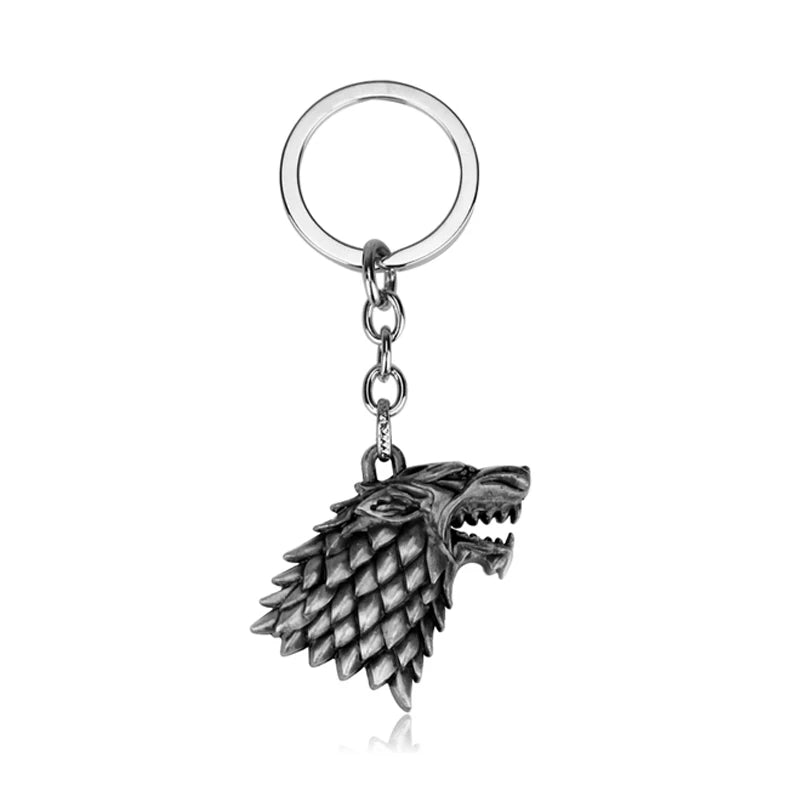 Game of Thrones Dragon Shape Toy Keychain Wolf Head Pendant Fashion Trend Bottle Opener Keyring for Fan Collectible Accessories