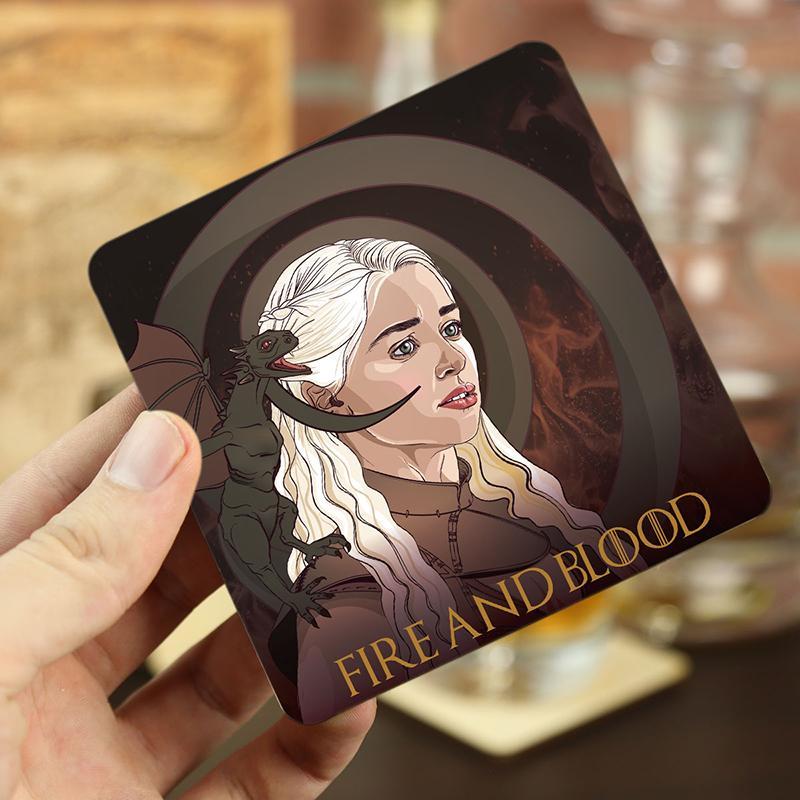 Game of Thrones Themed Wood Drink Coasters