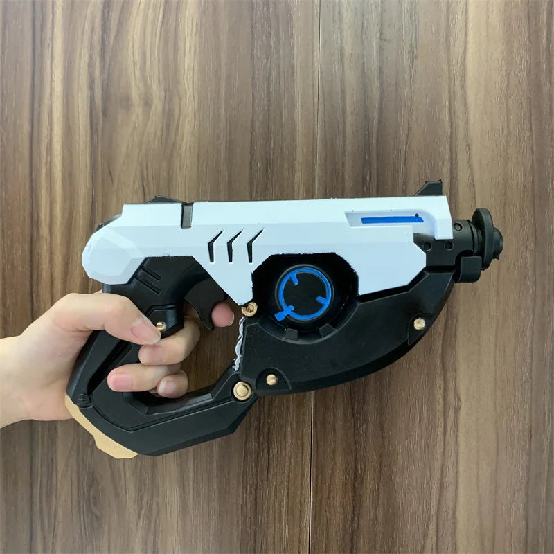 Game OW Tracer Revolvers Weapon Gun 1:1 Cosplay Safety PU Gift Outdoor Toy Rubber Soldier 76  D. va No Shooting