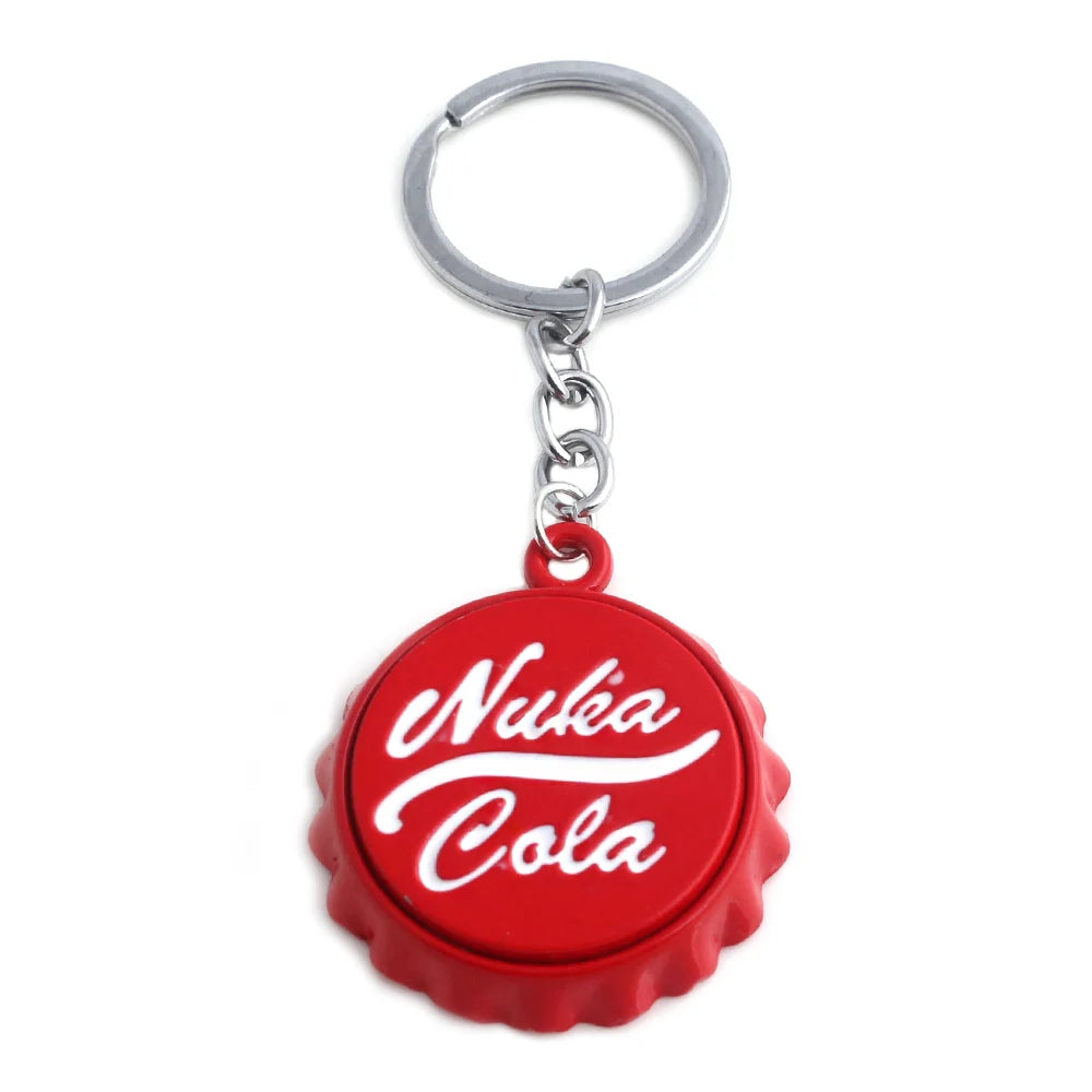 Game series Cola red Keychain personality Car Keyring Bottle Cap Key Chain for Women and Men unique Christmas gifts