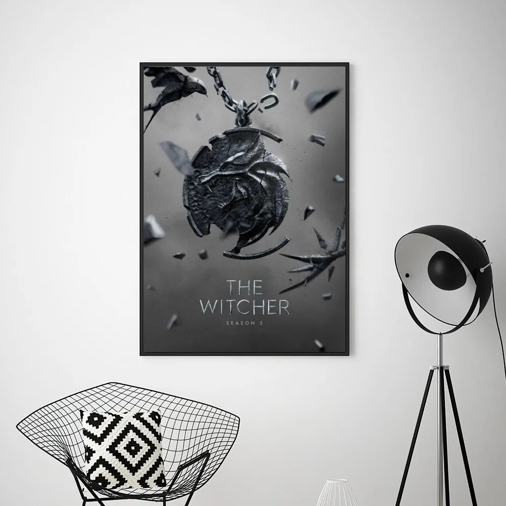 game the w-witchers  Poster Prints Wall Pictures Living Room Home Decoration Small