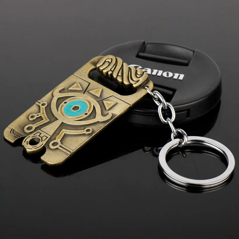 Game Zeldas Keychain Breath of the Wild Sheikah Eye Sword Shield Keyring Cosplay Accessories Key Chains Men Women Jewelry Gifts