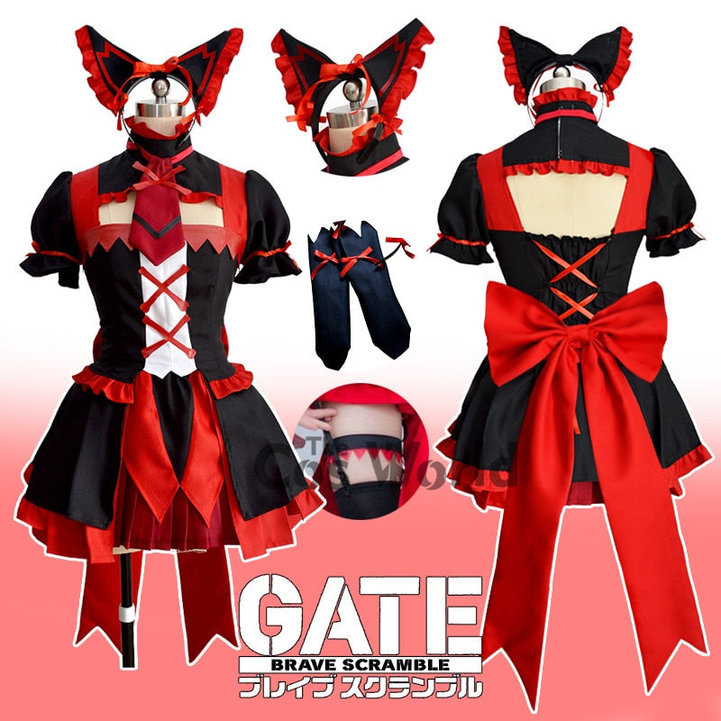 GATE Rory Mercury Fancy Dress Short Sleeve Tops Skirt Uniform Outfit Anime Cosplay Costumes