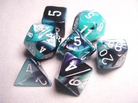 Gemini 5 Polyhedral Purple-Teal/Gold 7-Die Set - 