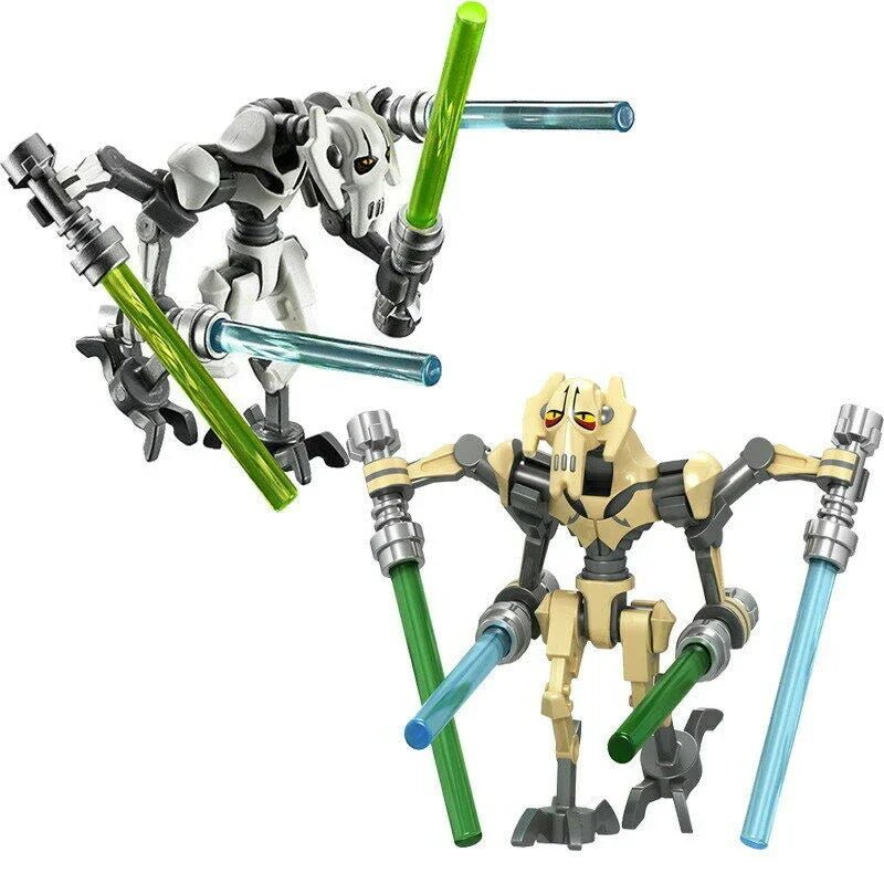General Grievous set of 2 Star Wars Lego Minifigure Custom Toys