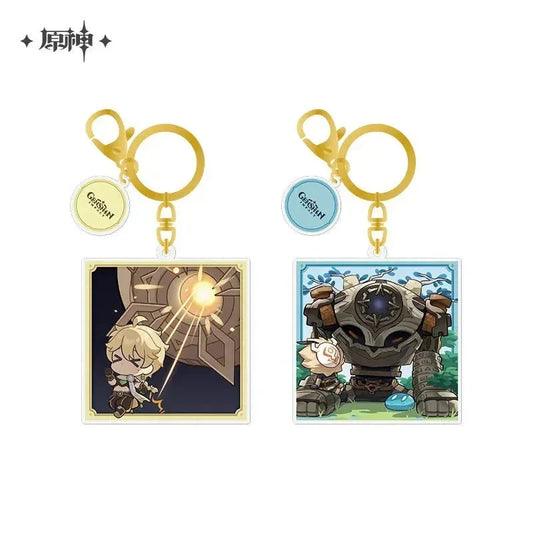 2023 Game Art Exhibition Series Chibi Acrylic Keychain Genshin Impact