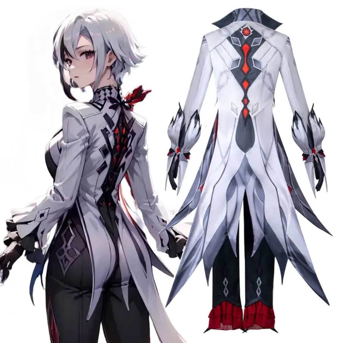Arlecchino The Knave Cosplay – Genshin Impact Fatui Harbinger - S / Wig Only(one size)