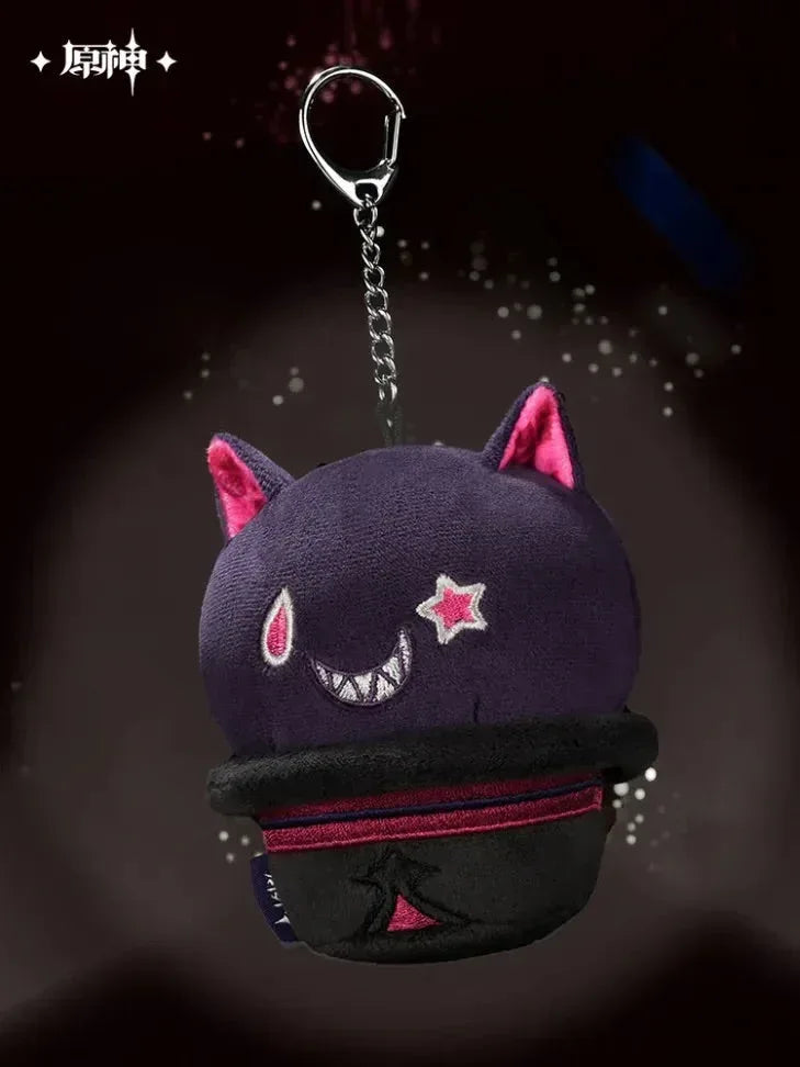 Magic Show Series Lyney Weird Smile Fun Toys Hat Hat Cat Slow Rebound Plush Keychain Genshin Impact