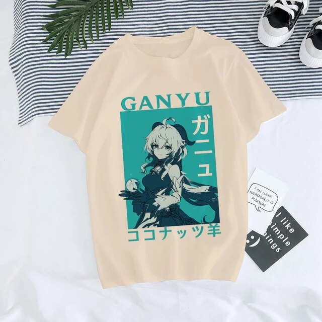 Genshin Impact T Shirt Kawaii Hu Tao Graphic Tees Xiao Kaedehara Kazuha T-shirt Hip Hop Tops Harajuku Tshirt Women 90s Female