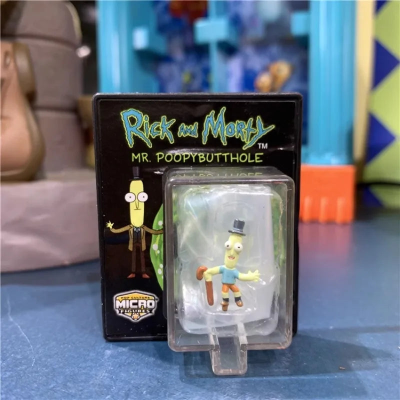 Genuine Rick Mortie Action Figure Poopybutthole Big Lebowskie Mini Children's Toy Doll Collectible Model