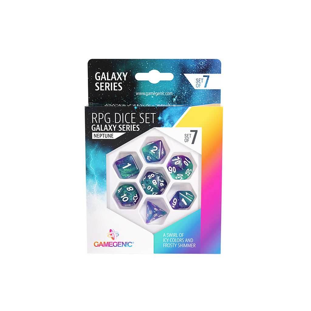 Gamegenic 7-Set RPG Dice - Galaxy - Neptune