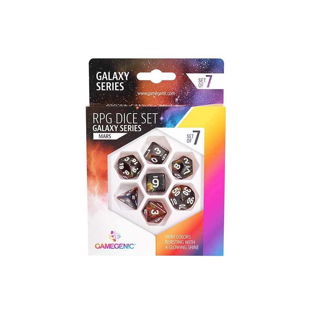 Gamegenic 7-Set RPG Dice - Galaxy - Mars