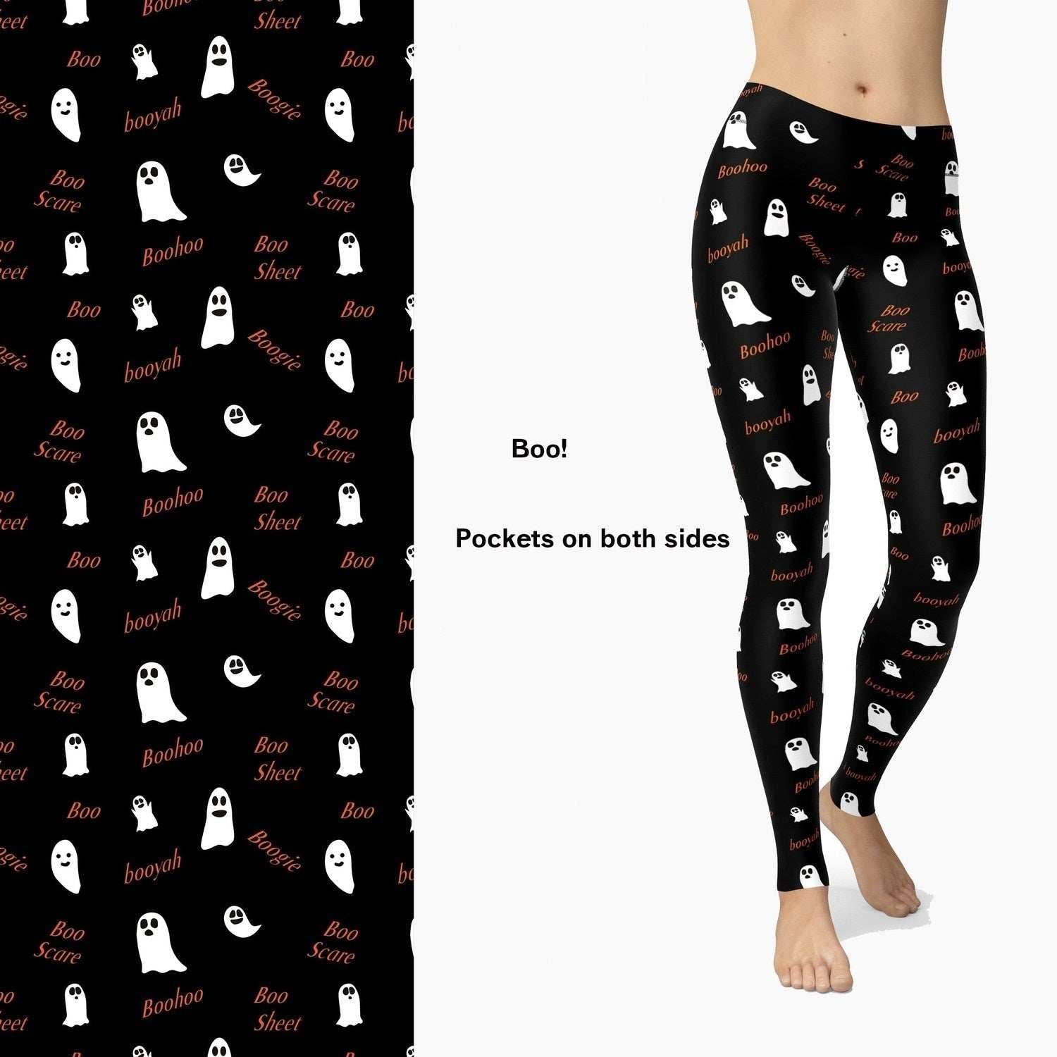 GhS-L = OSts with Attitude Full Length Leggings with Pockets - S-L = OS