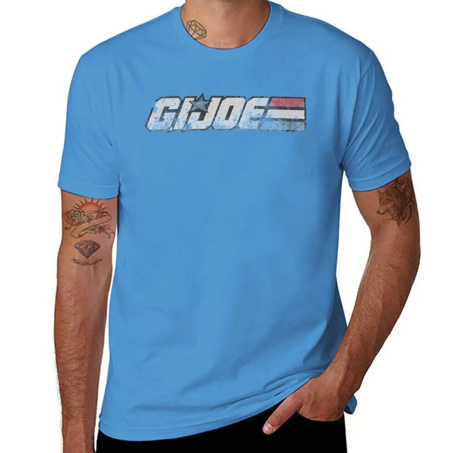 Gi Joe T-Shirt blacks korean fashion plain white t shirts men