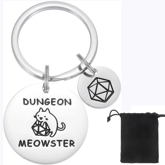 Gifts for Men Women Adults Him Funny Unique Husband Dungeon D N D Jewelry Dnd Keychain Dungeons And Dragons Keyring