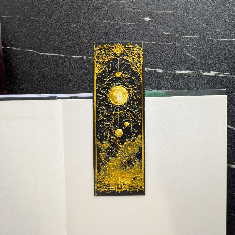 Gilded Celestial Map Moon Bookmark | Standard