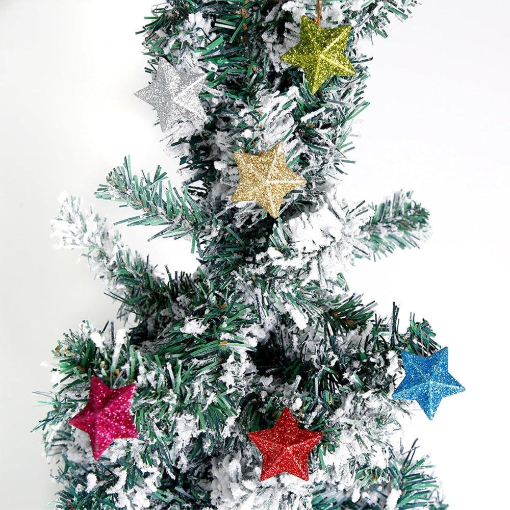 Glitter Star Ornaments Christmas Tree Hanging Pendant