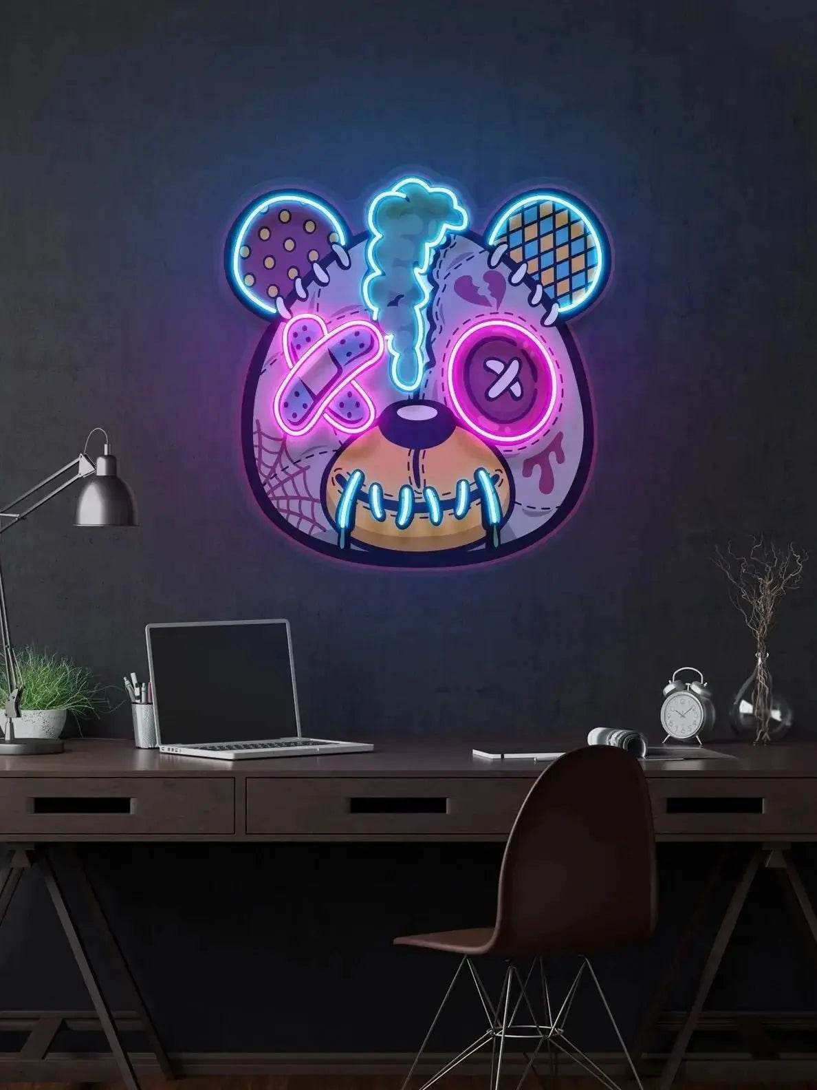 Glowing Nightmares: Five Nights at Freddy’s Neon Sign - Main color / 50cm