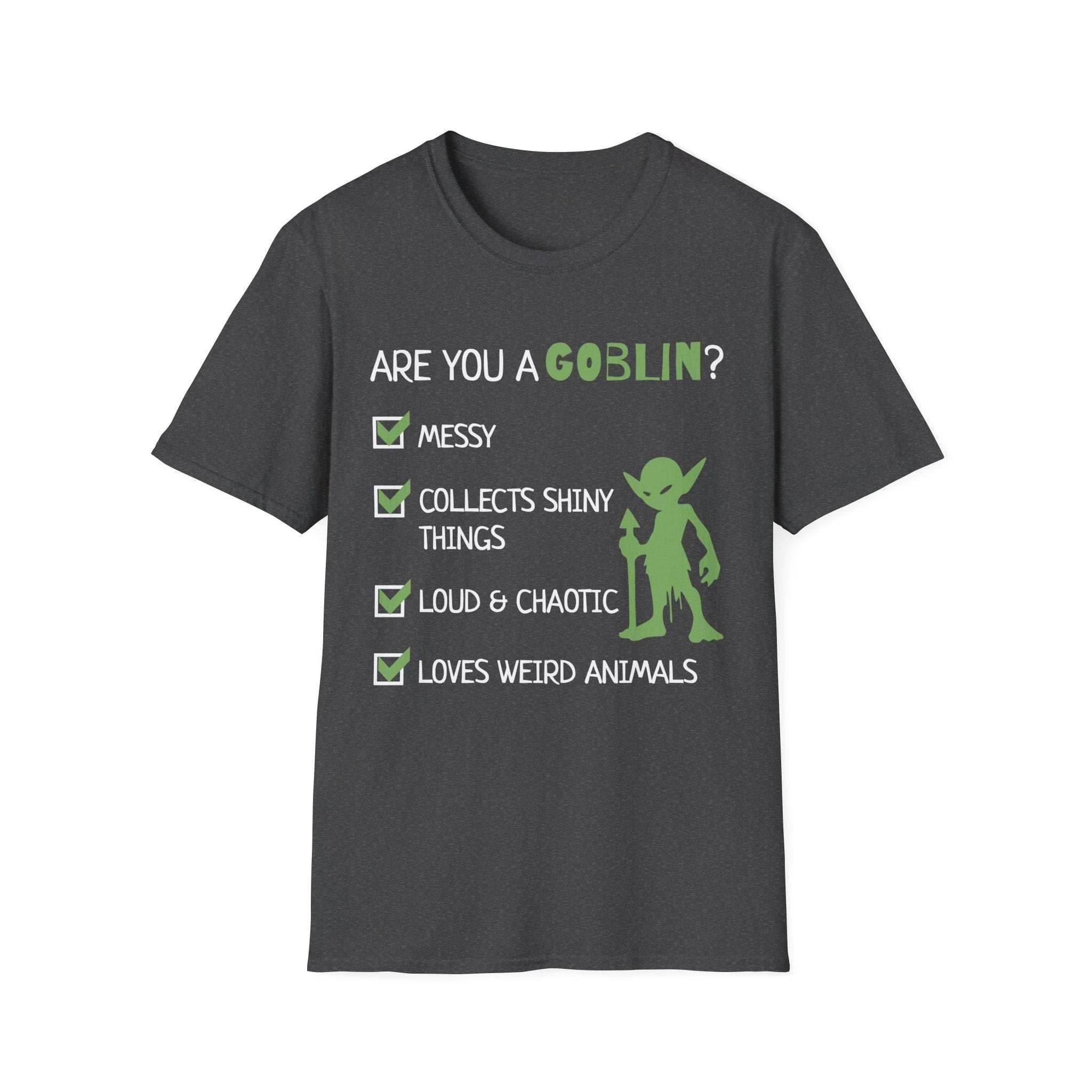 Goblin Quiz Shirt - Funny DnD Goblin Friend T-shirt - Dark Heather / S