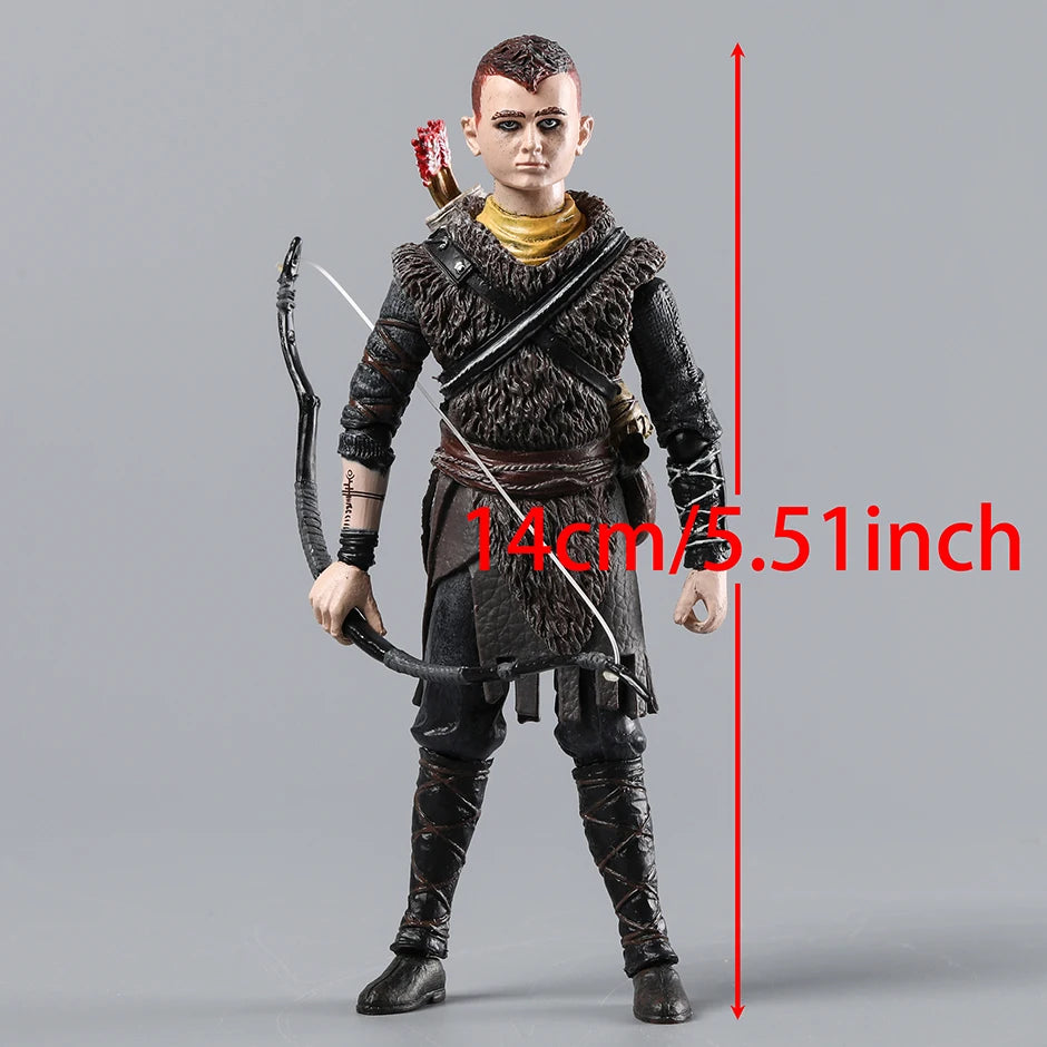 God of War Kratos Atreus Action Figure Collectable Joints Moveable Model Toy