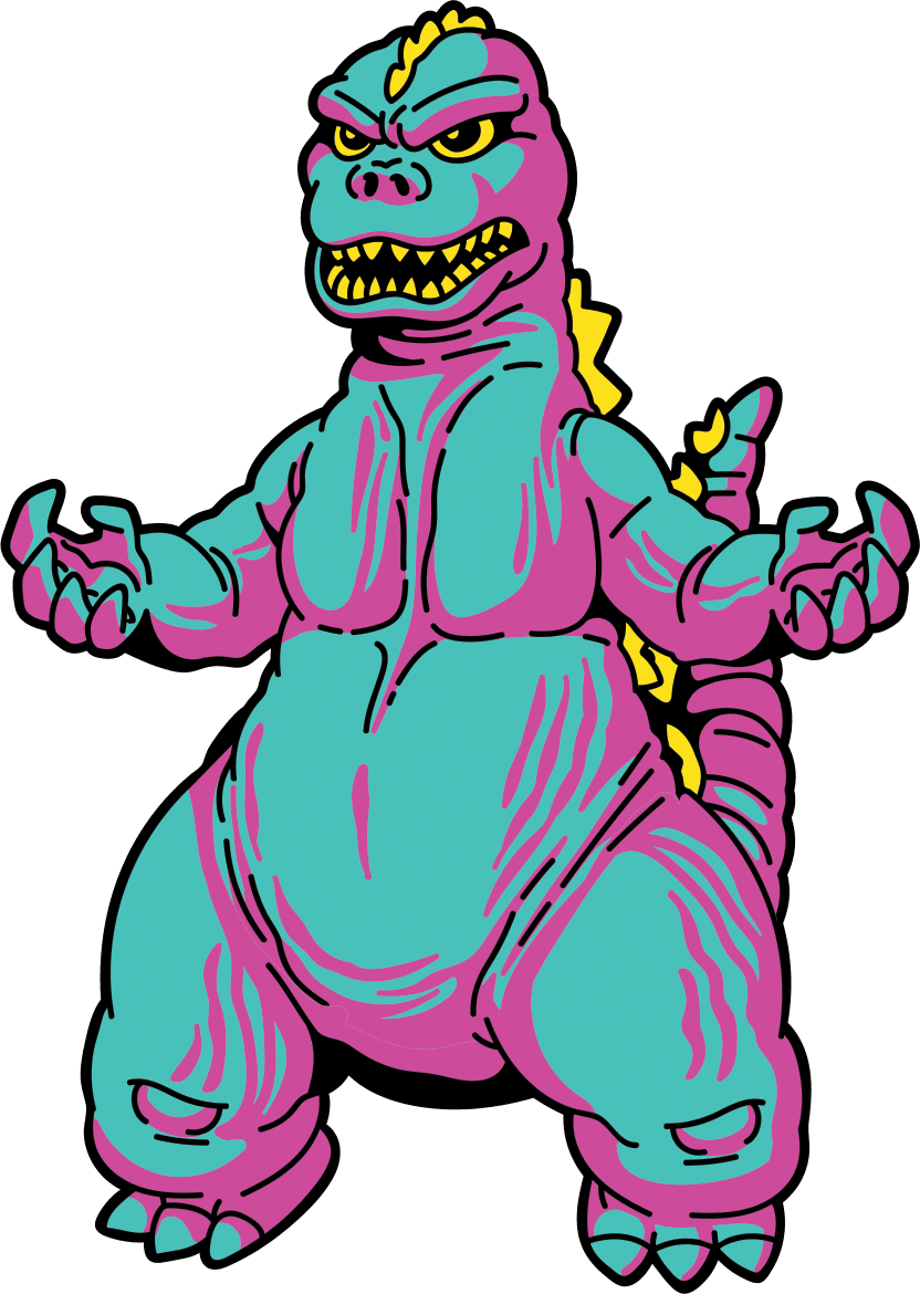 Godzilla Showa Era CMYK Edition AR Pin
