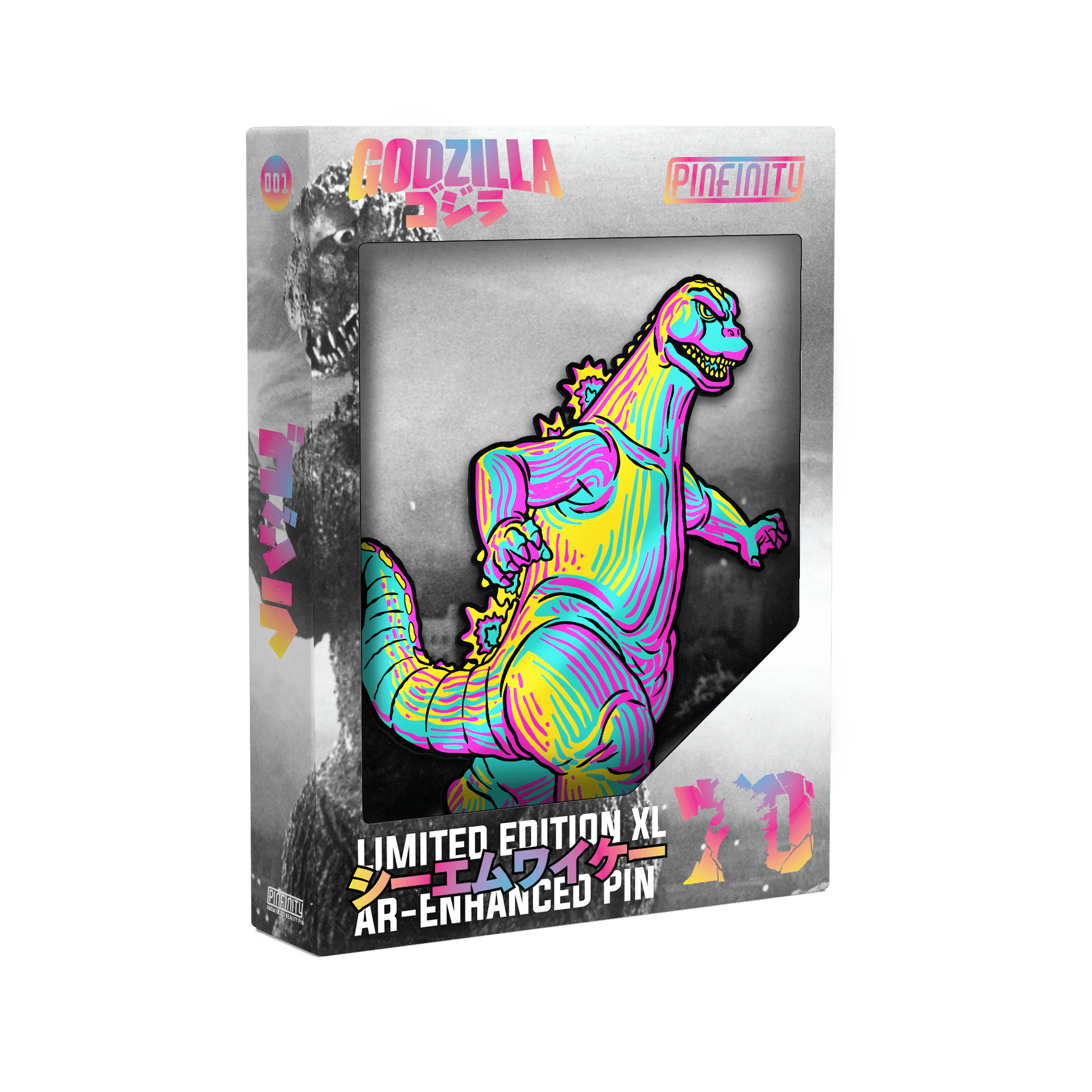 Godzilla XL CMYK Edition AR Pin (Showa Era) - 