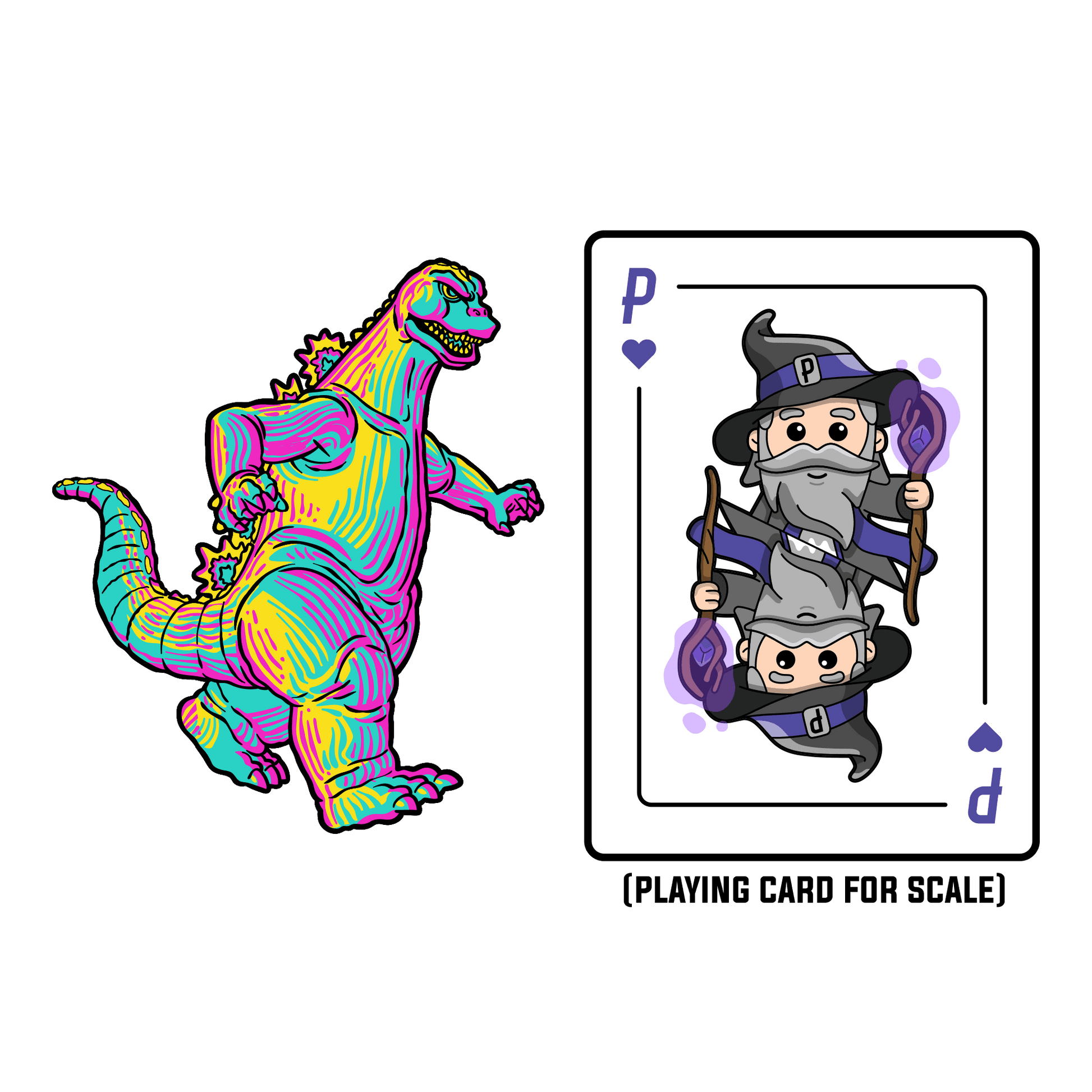 Godzilla XL CMYK Edition AR Pin (Showa Era) - 