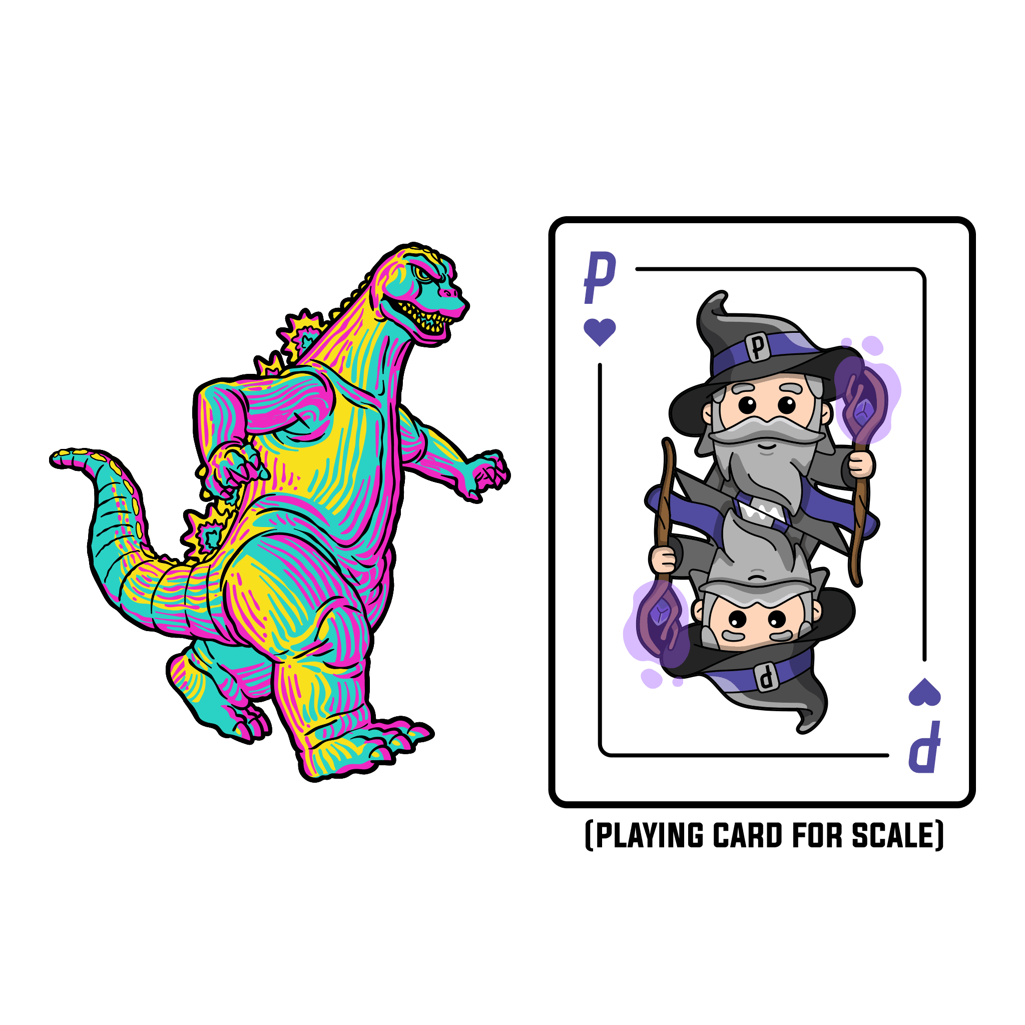 Godzilla XL CMYK Edition AR Pin (Showa Era) - 