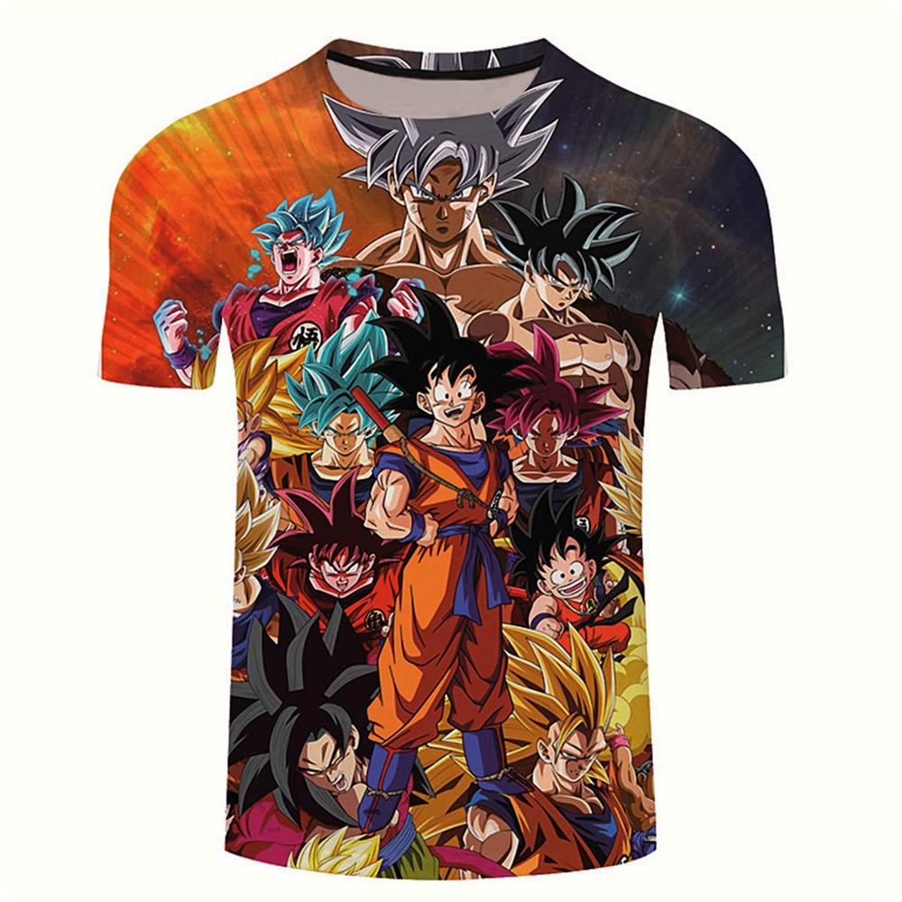 Goku Dragon Ball Z 3d T Shirt Summer Fashionable Short Sleeve Hip Hop Tee Tops Men Anime DBZ Harajuku T-Shirts