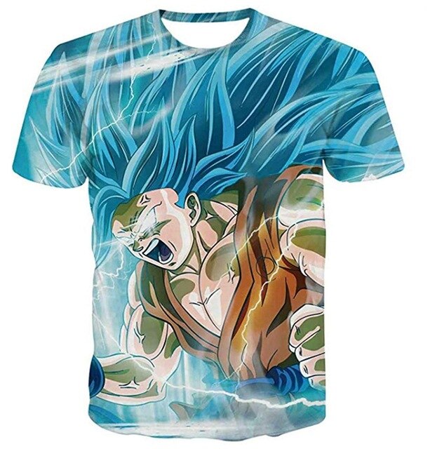 Goku Dragon Ball Z 3d T Shirt Summer Fashionable Short Sleeve Hip Hop Tee Tops Men Anime DBZ Harajuku T-Shirts